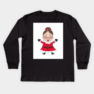 MRS Claus Funny Merry Christmas Kids Long Sleeve T-Shirt